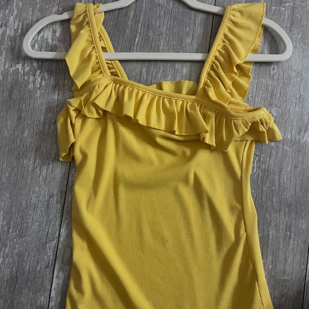 Yellow Camisole Top with Elegant Design